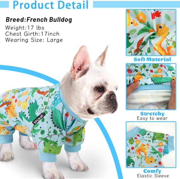 XPUDAC 4 Pack Dog Pajamas Soft Strechy Summer Dog Clothes for Small Medium Dogs Boy Girl Cat Apparel-X-Small - Image 3