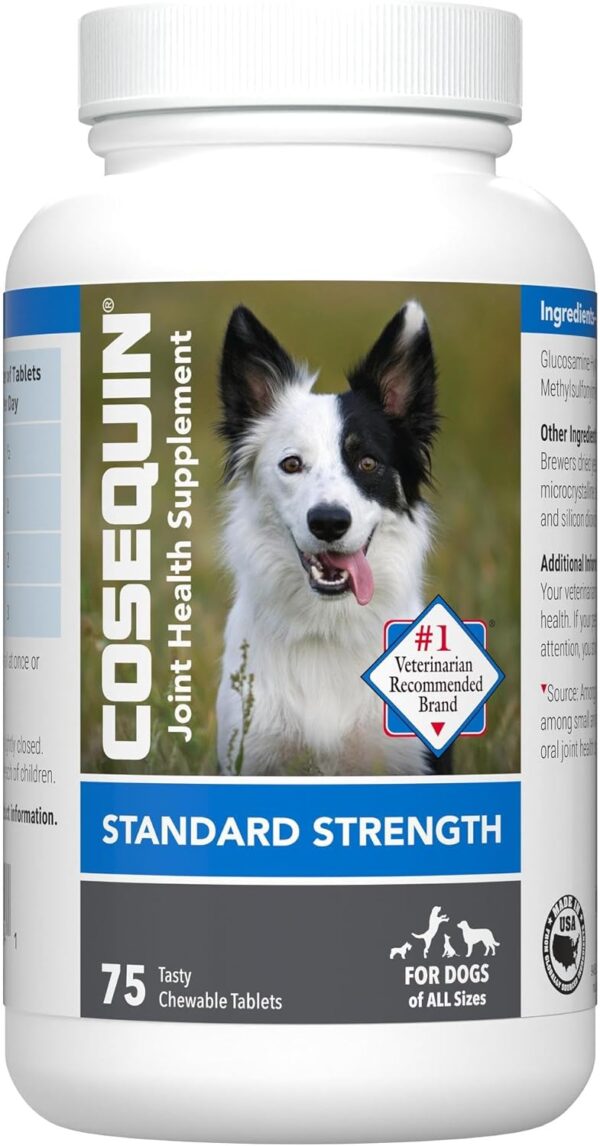 Nutramax Cosequin Standard Strength Joint Health Supplement for Dogs, With Glucosamine and MSM, 75 Chewable Tablets