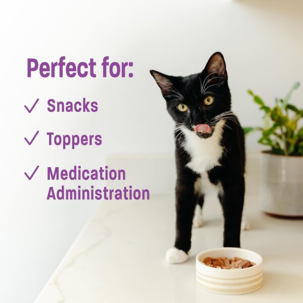 Wellness Lickable Treats Soft Puree Natural Grain Free Adult Cat Treats, Tuna Recipe, Contains 6-0.4 Ounce Squeezable Tubes - Image 7