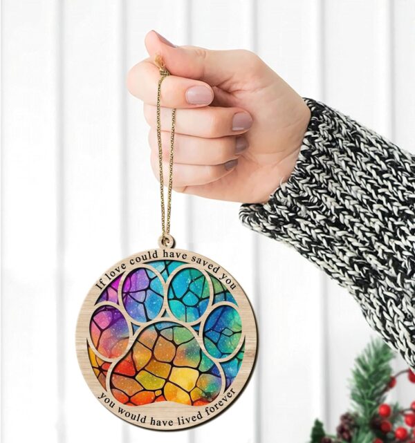 Hyturtle Pet Memorial Suncatcher Gifts for Loss of Dog Cat - Paw Dog Cat Memorial Ornament - Pet Memorial Gifts, Sympathy Remembrance Gifts for Loss of Pet, Pet Memorial Gifts for Christmas - Image 6