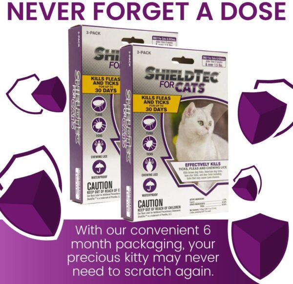 Flea and Tick Prevention for Cats, Kills Chewing Lice, Cat Flea Treatment (6 Dose) - Image 5