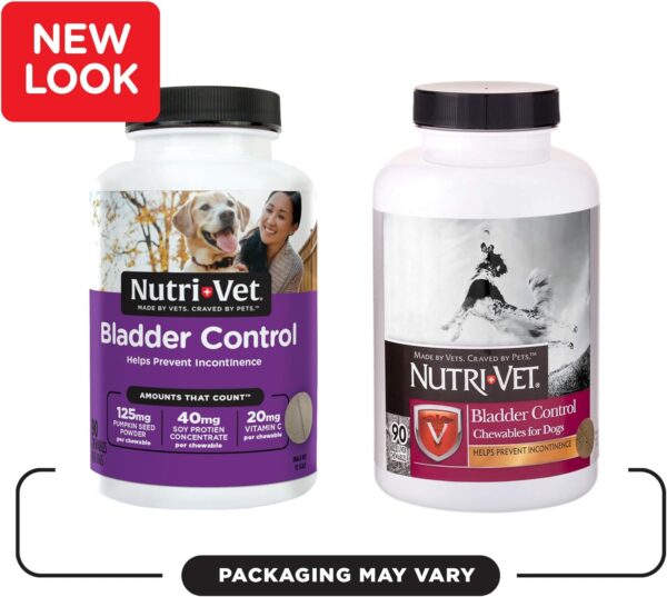 Nutri-Vet Bladder Control|Dog Bladder Control Supplement|Reduce Urinary Incontinence & Facilitate Bladder Emptying|90 Chewable Tablets - Image 3