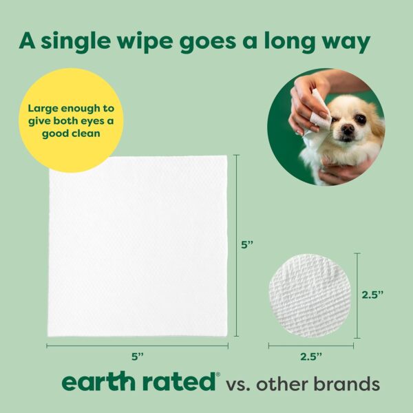 Earth Rated Pet Eye Wipes, Hypoallergenic Eye Wipes for Dogs & Cats to Remove and Reduce Tear Stains & Eye Discharge, Fragrance Free, 70 Count - Image 4