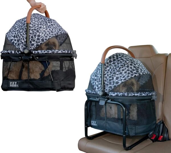 Pet Gear View 360 Pet Carrier & Car Seat with Booster Seat Frame for Small Dogs & Cats, Mesh Ventilation, Push Button Entry, No Tools Required, 4 Colors