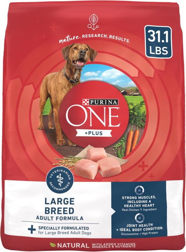 Purina ONE Plus Large Breed Adult Dog Food Dry Formula - 31.1 lb. Bag