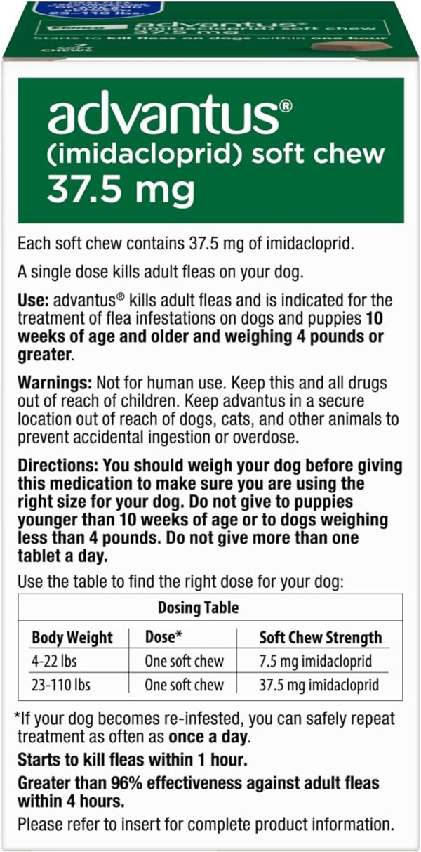 Dog Advantus Chewable Flea Treatment for Dogs 23 - 110 lbs. | 7 ct. - Image 3