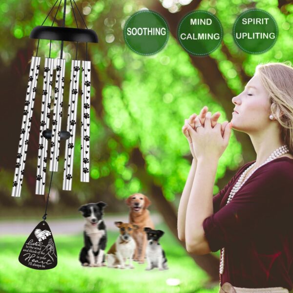 Dog Memorial Gifts for Loss of Dog Pet Bereavement Sympathy Gift Memorial Gifts for Dogs Wind Chime in Memory of Dog Remembrance Passing Away Gift - Image 2