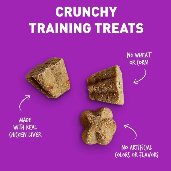 Cloud Star Tricky Trainers Crunchy Dog Training Treats 8 oz Pouch, Chicken Liver Flavor, Low Calorie Behavior Aid with 450 treats - Image 3