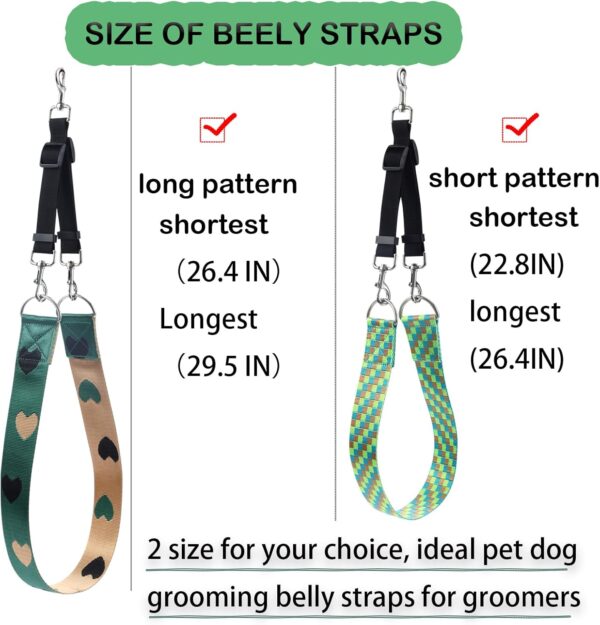 Pet Dog Grooming Arm Accessories - Pet Dog Grooming Belly Straps with Connector Pet Dog Grooming Belly Support Band Dog Grooming Table Arm Supplies Pet Dog Grooming Loops Dog Loop (Color-2 (long)) - Image 4