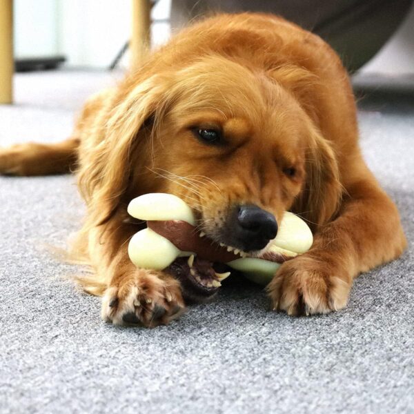 Tikaton Dog Chew Toys for Aggressive Chewers, Beef Flavor Durable Teething Bones for Large/Medium/Small Puppies - Image 2