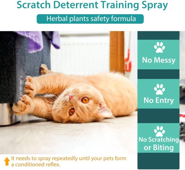 Cat Deterrent Spray, 250ML Natural Cat Deterrent for Pet Behavior Training, Prevent Scratching, Digging & Biting - Image 5