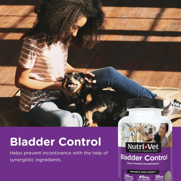 Nutri-Vet Bladder Control|Dog Bladder Control Supplement|Reduce Urinary Incontinence & Facilitate Bladder Emptying|90 Chewable Tablets - Image 9