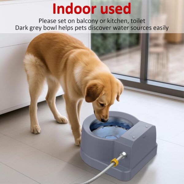 Dog Water Fountain Auto Filling Dog Water Dispenser connect Water Supply, Rechargeable 3.9L Large Dog Water Bowl - Image 6