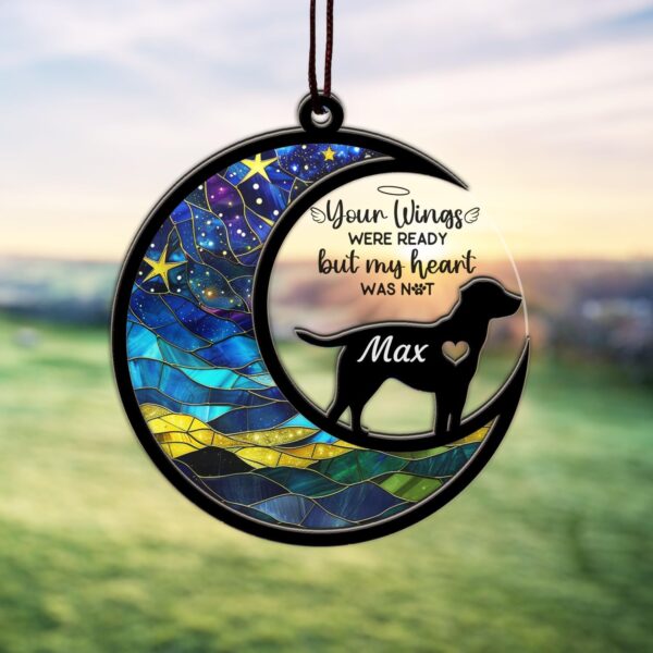 Personalized Pet Memorial Suncatcher Dog Cat, Dog Memorial Suncatcher, Custom Pet Loss Suncatcher, Gifts for Dog Lovers, Dog Cat Memorial Ornament Loss of Pet Sympathy Gift (#1 Dog SunCatcher) - Image 8