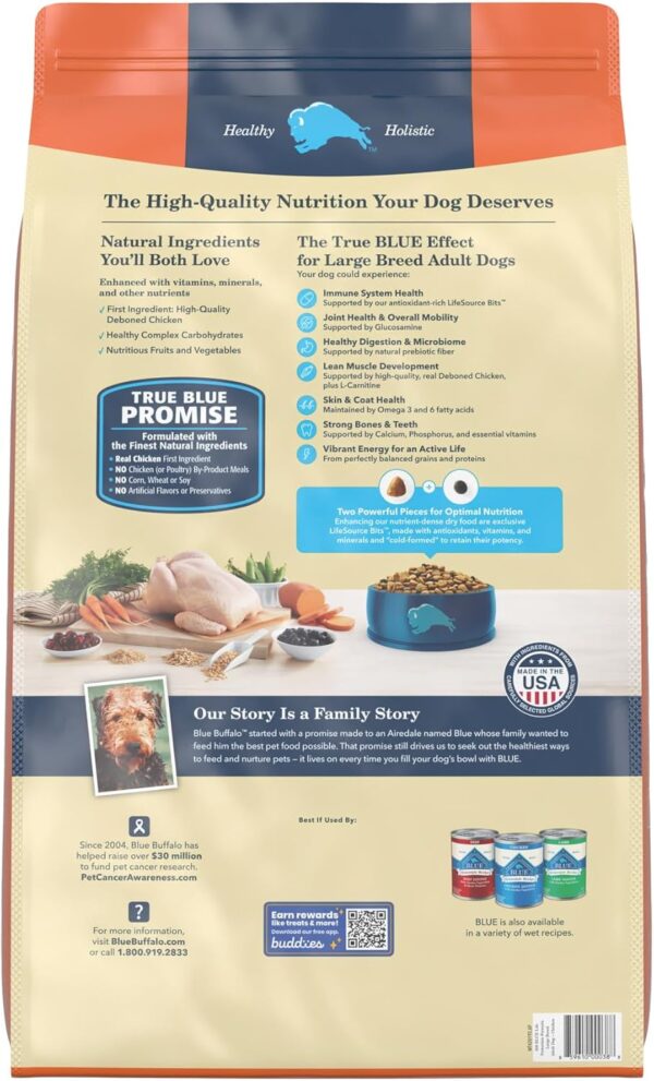 Blue Buffalo Life Protection Formula Natural Adult Large Breed Dry Dog Food, Chicken and Brown Rice 30 lb - Image 2