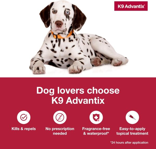 K9 Advantix Flea, Tick & Mosquito Prevention for Dogs 21-55 lbs. | Flea Drops for Large Dogs | Apply Monthly | 2 Treatments - Image 4