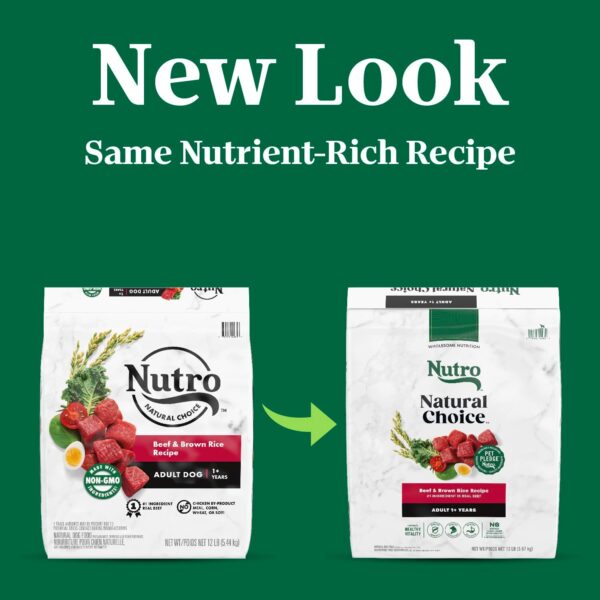 Nutro Natural Choice Adult Dry Dog Food, Beef and Brown Rice Recipe, 12 lbs. - Image 3