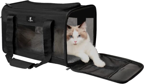 X-ZONE PET Cat Carrier Pet Carrier Portable Kitten Carrier for Small Medium Cats under 25 Lbs,Cat Carrying Case with Removable Fleece Pad,Airline Approved Soft Sided Pet Travel Carrier