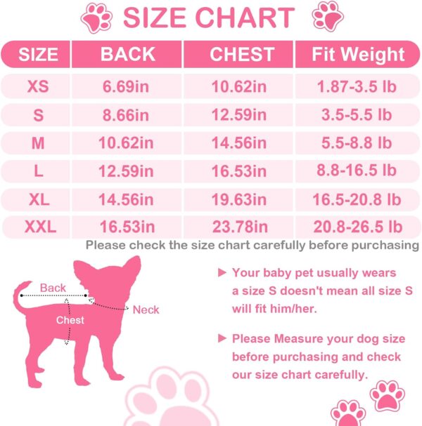 2 Pieces Dog Dresses for Small Dogs Girl Spring Summer Dog Clothes for Chihuahua Yorkie I Love My Mom/Daddy Cute Dog Tutu Skirt Puppy Dresses Pet Cat Apparel (Small) - Image 6