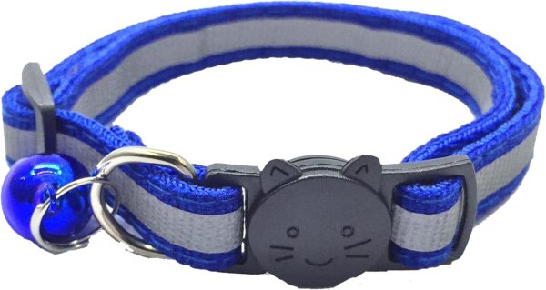 FUNPET 6 Pcs Breakaway Cat Collar with Reflective Nylon Strip and Bell, Safe and Durable - Image 3