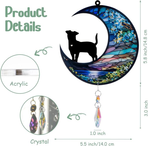 Dog Memorial Crystals Suncatcher,Pet Memorial Gifts for Dog,Loss of Dog Sympathy Gifts for Pet Lovers,Personalized Memorial Gifts for Garden - Image 4