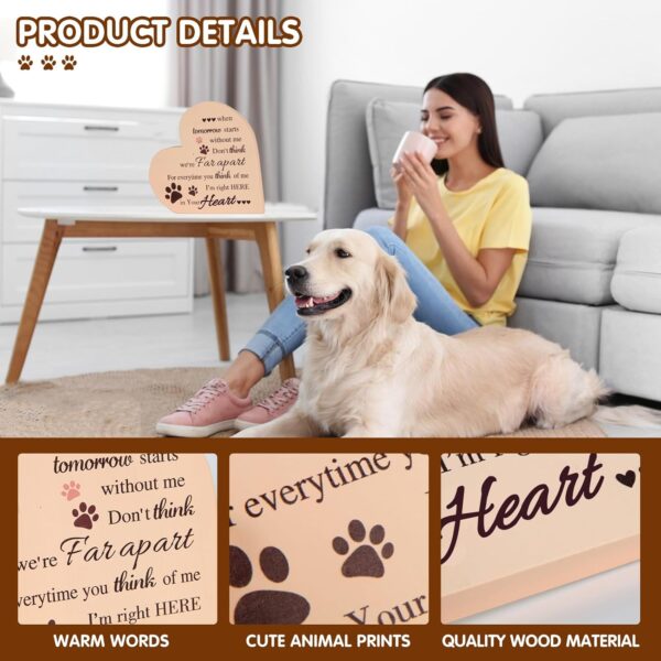 Pet Memorial Gifts Bereavement Remembrance Gifts for Loss of Dog Cat Sympathy Condolence Gifts (Wood) - Image 6