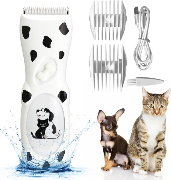 Dog Clippers Professional Pet Shaver Powerful Dog Grooming Kit for Thick Coats Rechargeable Cat Hair Trimmer Cordless Pet Grooming Tools for Dogs and Cats