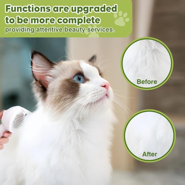 Cat Steam Brush, Pet Spray Comb Steaming Brush for Pets Remove Static Flying Hair Pet Grooming Brush Self Cleaning Pet Brush Suitable for Long and Short Hair Dogs Cats Rechargeable - Image 3