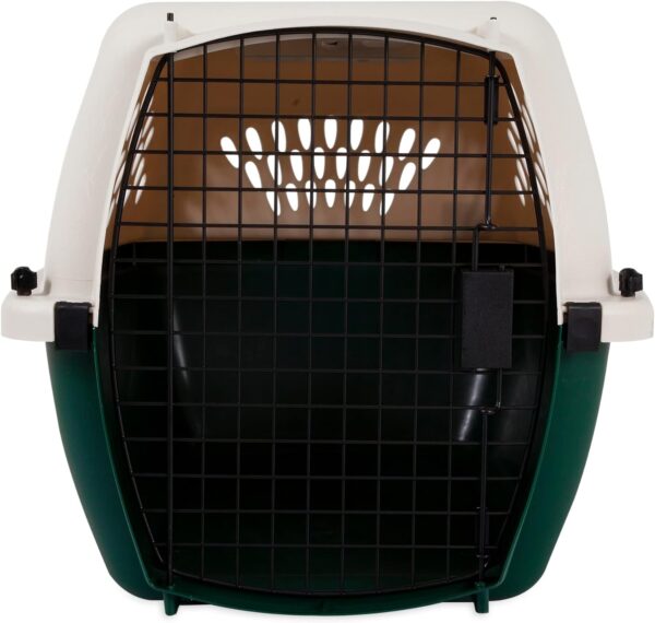 Petmate Ruffmaxx Travel Carrier Outdoor Dog Kennel, 360-degree Ventilation, 26", Almond & Green, Made in USA - Image 2