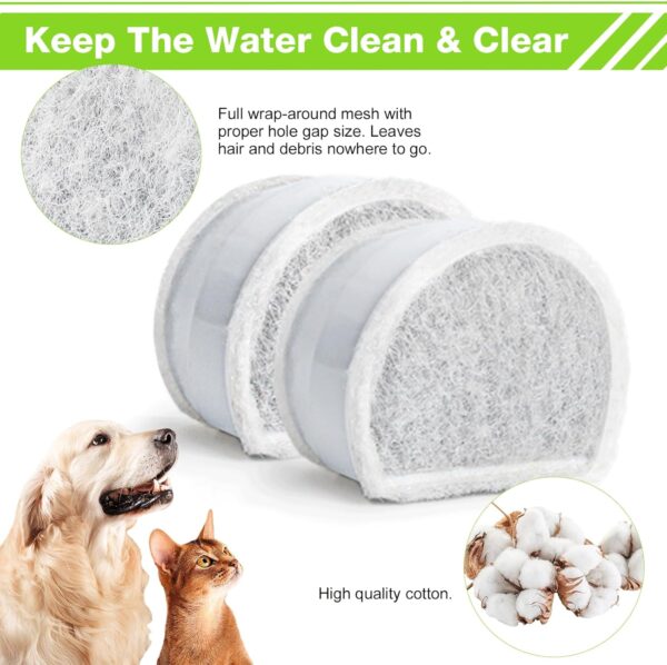 15-Count Replacement Pet Water Fountain Filter Cartridges for Multiple PetSafe Drinkwell Filtrs, Dog and Cat Replacement Carbon Filters for Healthy and Good Drinking Water. - Image 7