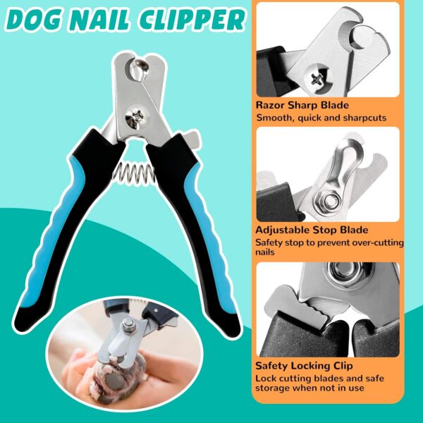 WSCXSC Dog Grooming Kit, Dog Grooming Supplies, Dog Grooming Hammock, Dog Grooming Harness, Dog Nail Clippers, Dog Nail Grinder, Hooks, Dog Hammock Kit for Nail Trimming/Hair Trimming(Coffee, S) - Image 6