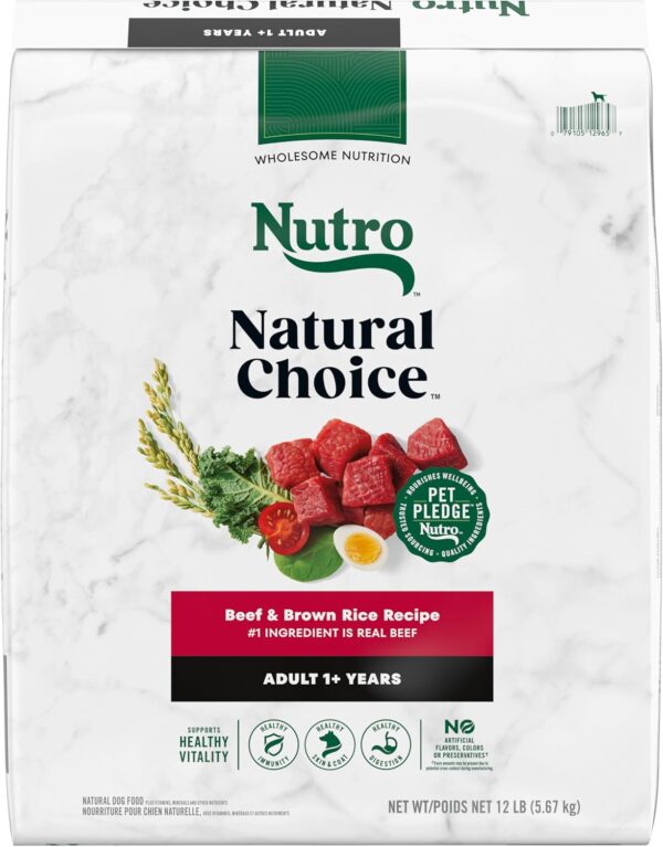 Nutro Natural Choice Adult Dry Dog Food, Beef and Brown Rice Recipe, 12 lbs.