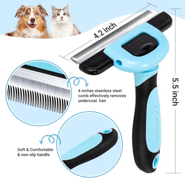 MIU COLOR Pet Grooming Brush, Deshedding Tool for Dogs & Cats, Effectively Reduces Shedding by up to 95% for Short Medium and Long Pet Hair - Image 2