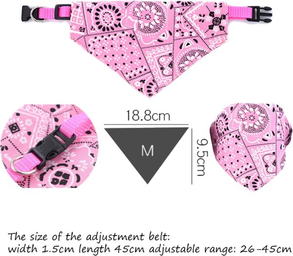 4 PCS Pink Cowgirl Hat for Cat Cowboy Costume for Pet Cowgir Bandanna Cowboy Hat for Pet Cowgirl Bandanna Sunglasses Hiphop Costume for Pet Hippie Costume - Image 3