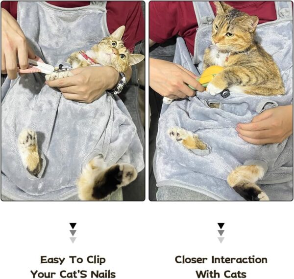 La La Pet® Adjustable Cat Apron Carrier with Holes Pet Carrier Sleeping Bag Pet Carrier Sling Cat Carrier Bag Cat Carrier Pouch for Small Sized Animals - Image 3