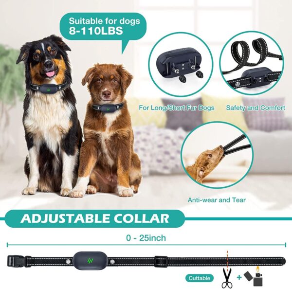 Dog Shock Collar, Electric Dog Training Collar with Remote 2680FT, IPX7 Waterproof Vibrating Dog Collar with 4 Training Modes, Rechargeable E-Collar for All Breeds, Sizes (Upgraded) - Image 5