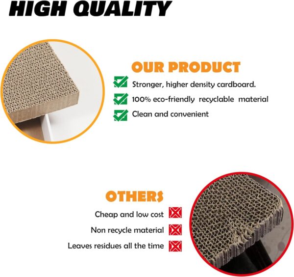 Cardboard Scratcher Pad Scratching Post:Smartbean 3PCS Cat Cardboard,Cat Scratch Pad,Cat Post,Double-Sided Design for Double Life… - Image 5