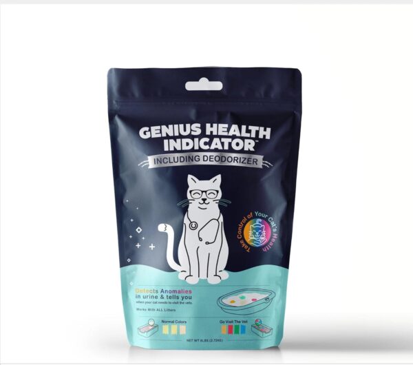 Genius HI - Smart Health Monitoring Cat Litter Deodorizer | Color-Changing Health Indicator Particles | Odor Eliminating & Fragrance-Free | Early Health Insights | As Seen on Shark Tank | Genius