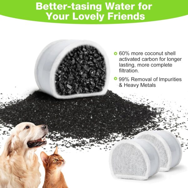 15-Count Replacement Pet Water Fountain Filter Cartridges for Multiple PetSafe Drinkwell Filtrs, Dog and Cat Replacement Carbon Filters for Healthy and Good Drinking Water. - Image 5