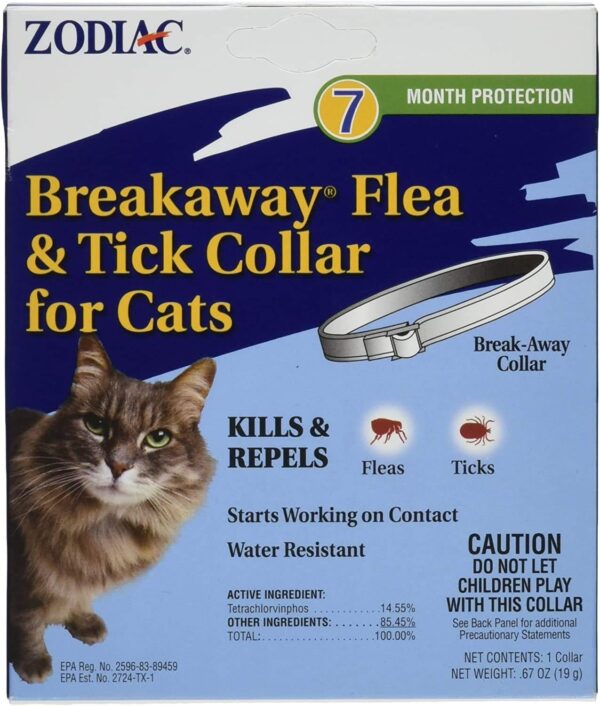 Zodiac Breakaway Flea & Tick Collar for Cats 7 Month Supply - Pack of 3 - Image 2