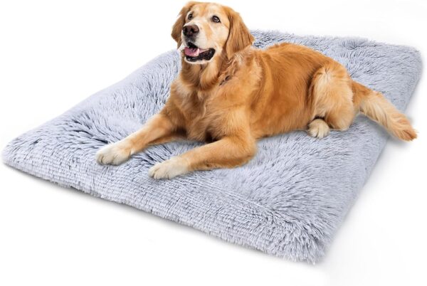 Vonabem Dog Bed Crate Pad, Washable Beds for Large Medium Small Dogs Breeds, Deluxe Plush Anti-Slip Pet Beds Mats, Fulffy Kennel Pad 36 inch 35 * 23 inch