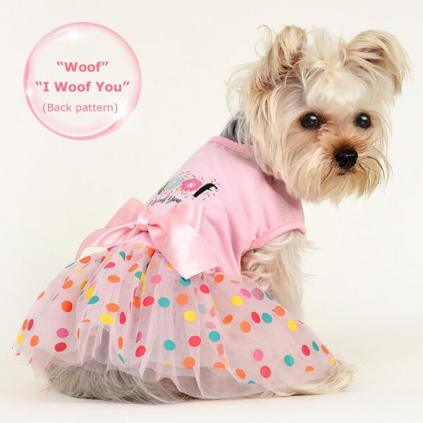 Dog Dresses for Small Dog Girls Dog Birthday Dress Cute Pet Princess Puppy Clothes Female Dog Clothes for Chihuahua Yorkie Clothes Small Dog Birthday Outfit Apparel - Image 3