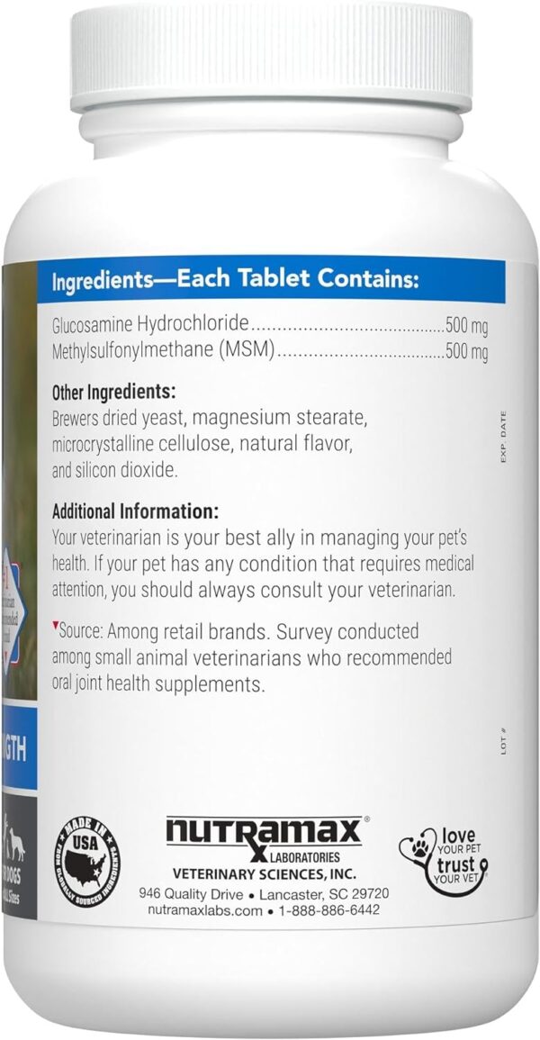 Nutramax Cosequin Standard Strength Joint Health Supplement for Dogs, With Glucosamine and MSM, 75 Chewable Tablets - Image 2