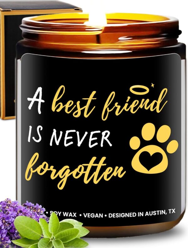 Pet Memorial Candle, Pet Memorial Gifts for Dogs, Loss of Dog Sympathy Gift, Bereavement Gifts for Loss of Pet, Gift-Ready Candle