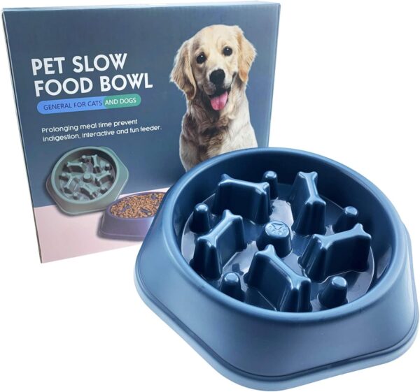 CAISHOW Slow Feeder Dog Bowl Anti Gulping Healthy Eating Interactive Bloat Stop Fun Alternative Non Slip Dog Slow Food Feeding Pet Bowl Slow Eating Healthy Design for Small Medium Size Dogs - Image 9