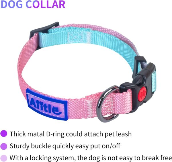 AIITLE Step in Dog Harness Collar Leash Set - Adjustable No Pull Dog Halter Harness - Comfortable Padded Handle - Easy Control for Walking - for Extra-Small Breed Dogs, Pink Gradient XS - Image 5