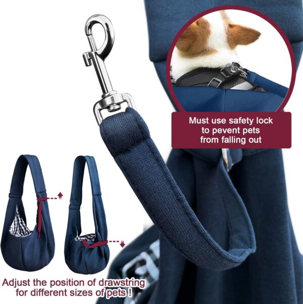 Dog Carrier Sling - Stylish and Convenient - Comfortable Dog Purse for Traveling - Secure Bag for On-The-Go Pet Parents - Perfect for Small Dogs - Fashionable and Functional - stay Hands-Free - Image 5