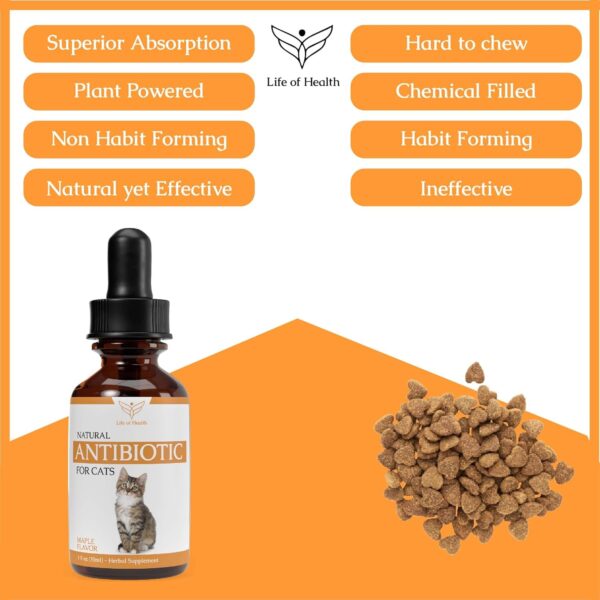 Natural Antibiotics for Cats - Cat Antibiotics - Cat Antibiotic - Pet Antibiotics - Cat Immune Support - Antibiotic for Cats - Cat Multivitamin - Cat UTI Antibiotics - (2 Pack) - Image 4