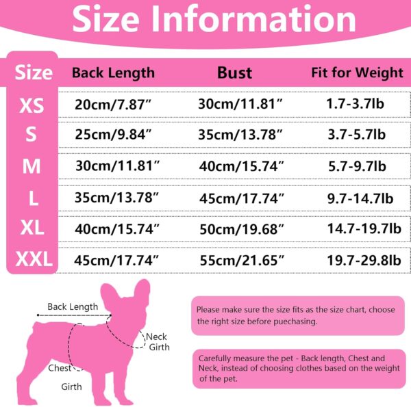 2 Pieces Dog Clothes Dog Shirt Dog Clothes Medium Sized Dog Small Dog Clothes Puppy Clothes Dog Clothes for Small Dogs Dog Summer Clothes Yorkie Clothes Teacup Dog Clothes Girl Dog Clothes S - Image 7