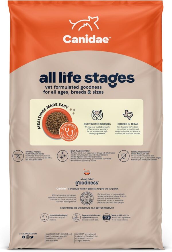 Canidae All Life Stages Premium Dry Dog Food for All Breeds, Multi-Protein Recipe with Chicken, Turkey & Lamb Meals Recipe, 40 lbs, For All Ages & Multi-Dog Homes - Image 3